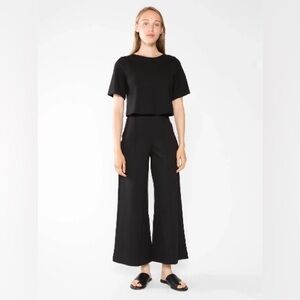 Ripley Rader Wide Leg Ponte Pant - black, sz 3, crop